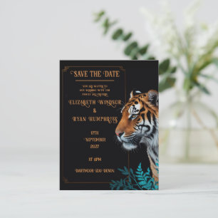 Wild Tiger Wedding Einladung Postkarte
