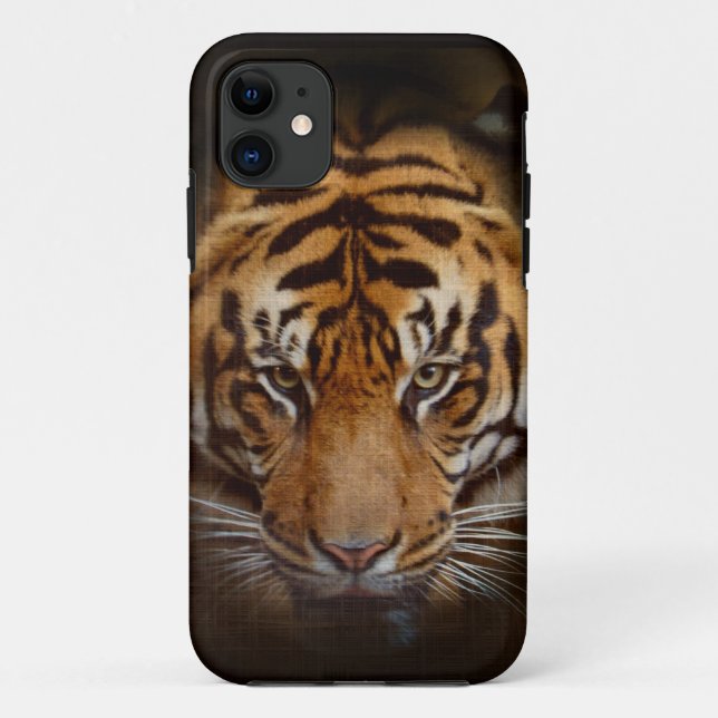 Wild Tiger Wildlife Fine Art Mobile iPhone Case (Rückseite)