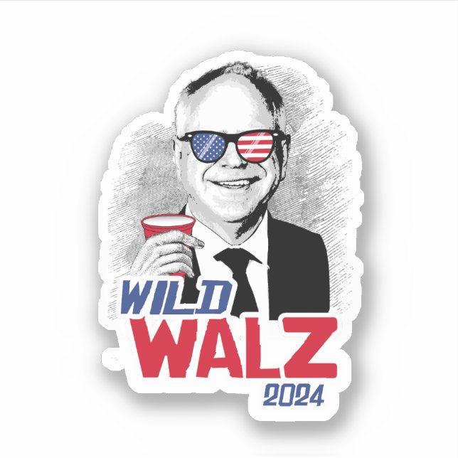 Wild Tim Walz Aufkleber (Vorderseite)