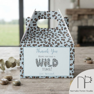 Wild Time Leopard Print Danke Favor Geschenkschachtel