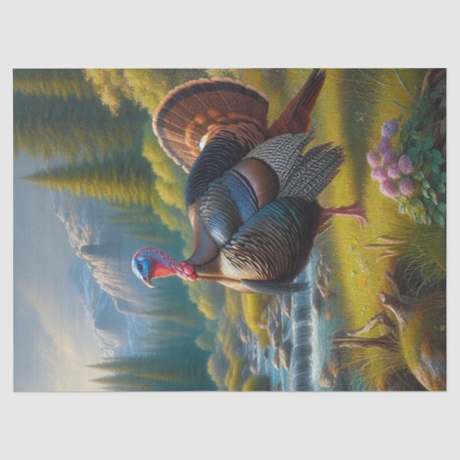 Wild Tom Turkey Wildlife Craft Seidenpapier (Vorderseite)