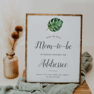 Wild Tropical Baby Shower Anschrift und Umschlagze Poster