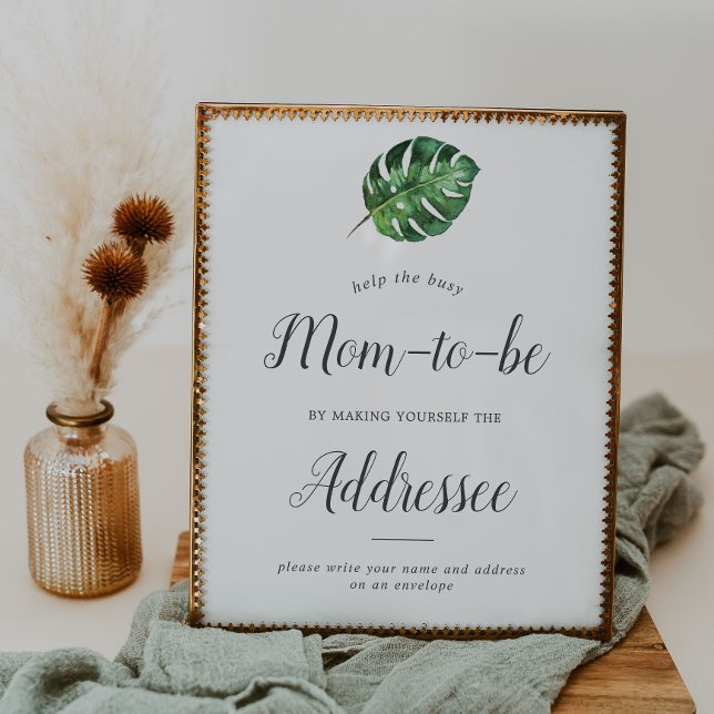 Wild Tropical Baby Shower Anschrift und Umschlagze Poster (Von Creator hochgeladen)