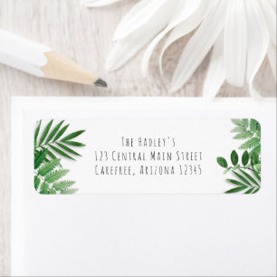 Wild Tropical Leaves Return Address