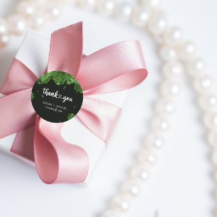 Wild Tropical Lush Palm Blätter Hochzeit Vielen Da Runder Aufkleber