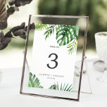 Wild Tropical Palm 12x18" Tischnummer<br><div class="desc">Die Tischnummer "12x18" ist perfekt für einen Strand oder eine Hochzeit in Urlaubsort. Das Design besticht durch eine exotische Auswahl an grünen Bananenpalmen, Farnen, Blattwerk, botanischen Pflanze und Grünpflanzen, die für einen tropischen Sommer sorgen. Die Karte druckt auf der Vorder- und Rückseite (beidseitig). Fügen Sie jede Tischnummer, die Sie benötigen,...</div>