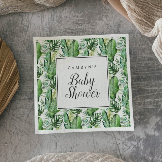 Wild Tropical Palm Baby Dusche Napkins Serviette (Von Creator hochgeladen)