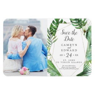 Wild-Tropical-Palm-Bild Save the Date Magnet