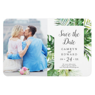 Wild-Tropical-Palm-Bild Save the Date Magnet