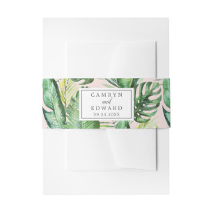 Wild Tropical Palm Blush Wedding Bly Band