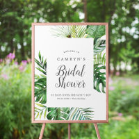 Wild Tropical Palm Brautparty Willkommen