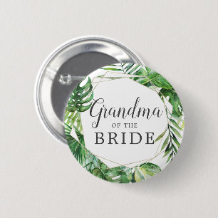 Wild Tropical Palm Grandma der Braut Button