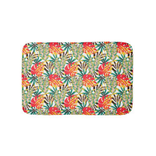 Wild Tropical Palm Leaves Badematte