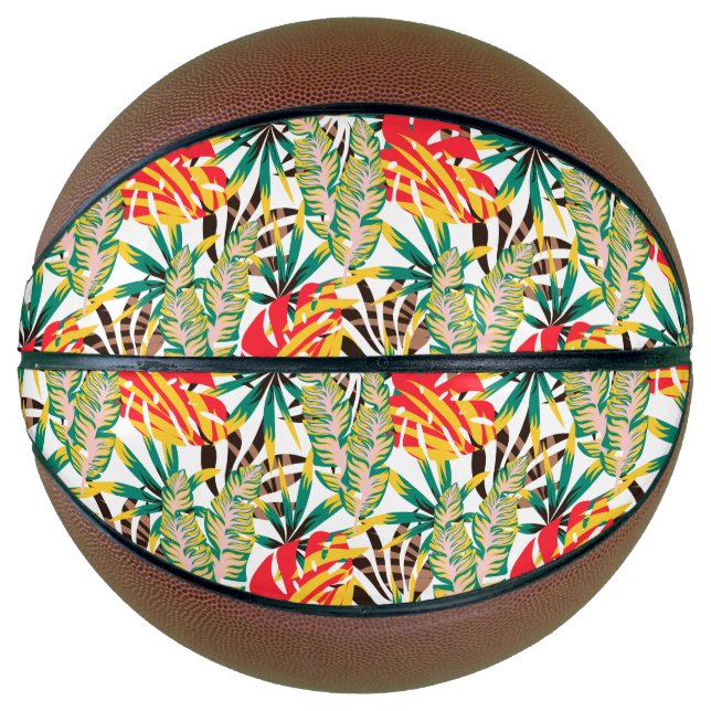 Wild Tropical Palm Leaves Basketball (Vorderseite)
