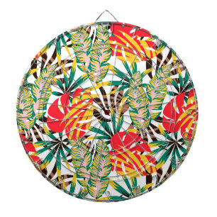 Wild Tropical Palm Leaves Dartscheibe