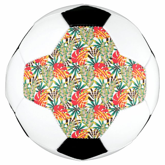 Wild Tropical Palm Leaves Fußball (Vorderseite)