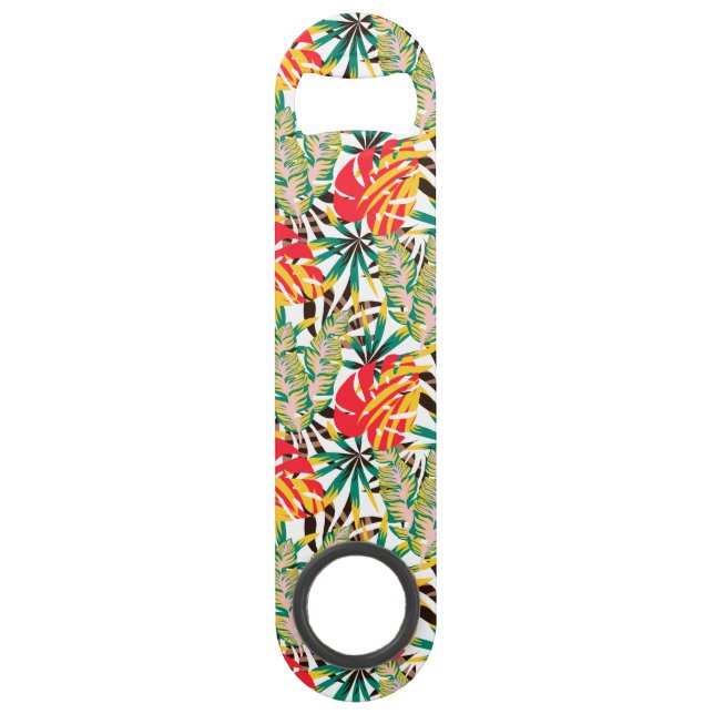 Wild Tropical Palm Leaves Speed Flaschenöffner (Vorderseite)