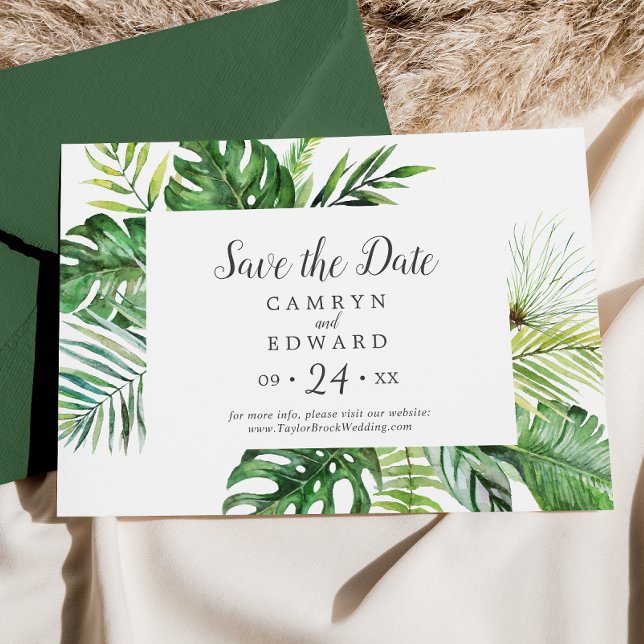 Wild Tropical Palm Save The Date (Von Creator hochgeladen)