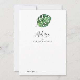 Wild Tropical Palm Wedding Hinweiskarte