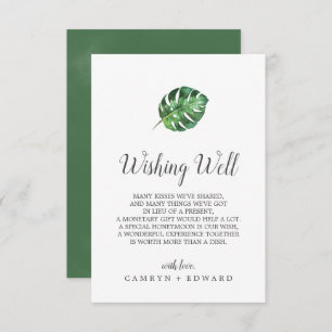 Wild Tropical Palm Wedding Well Well Card Begleitkarte