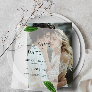 Wild-tropische Palm-Blätter Hochzeitstag speichern