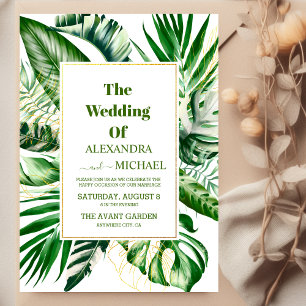 Wild tropische Palm Geometric Wedding Einladung