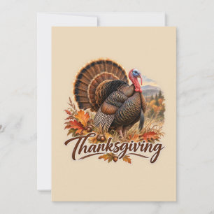 Wild Truthahn Thanksgiving Einladung