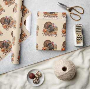 Wild Truthahn Thanksgiving Geschenkpapier