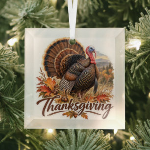 Wild Truthahn Thanksgiving Ornament Aus Glas