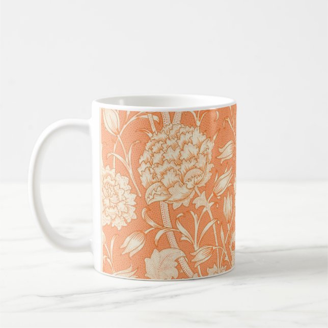 Wild Tulip William Morris Floral Mandarine Kaffeetasse (Links)