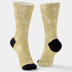 Wild Tulips von William Morris, Vintage Blume Art Socken