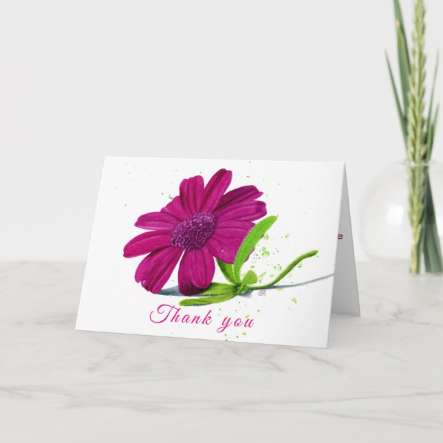 Wild-tunesische Blume dank Karte (Vorderseite)