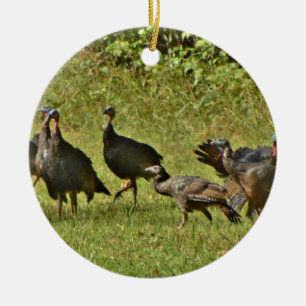 Wild Turkey, Camouflage colors Keramik Ornament