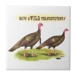 Wild-Turkey-Erntedank Fliese