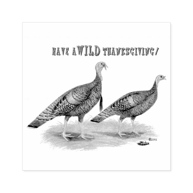Wild-Turkey-Erntedank Gummistempel (Prägung)
