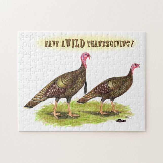 Wild-Turkey-Erntedank Puzzle (Horizontal)