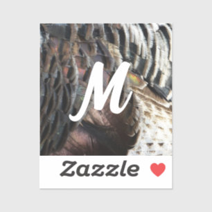 Wild Turkey Feathers I Abstrakt Nature Design Aufkleber