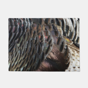 Wild Turkey Feathers I Abstrakt Nature Design Fußmatte