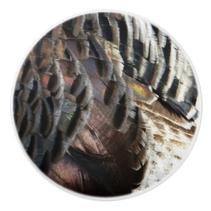 Wild Turkey Feathers I Abstrakt Nature Design Keramikknauf