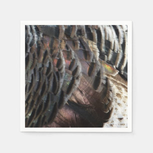 Wild Turkey Feathers I Abstrakt Nature Design Serviette