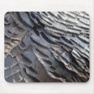 Wild Turkey Feathers II Abstrakte Naturgestaltung Mousepad