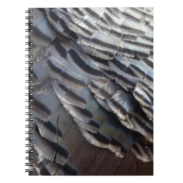 Wild Turkey Feathers II Abstrakte Naturgestaltung Notizblock (Vorderseite)