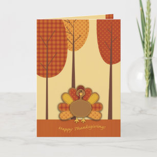 Wild Turkey Forest Card Feiertagskarte