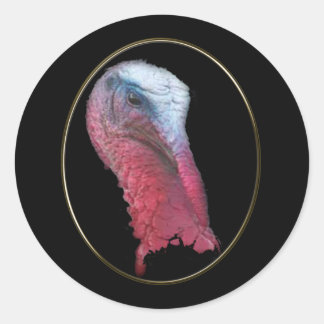 Wild Turkey Head Runder Aufkleber
