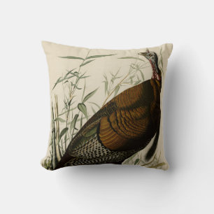 Wild Turkey (Male) from Audubon's Birds of America Kissen