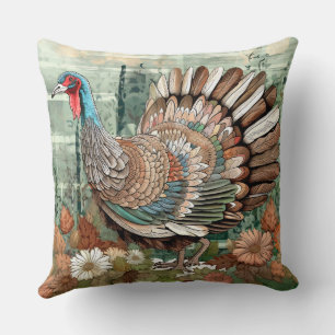 Wild Turkey Throw Kissen
