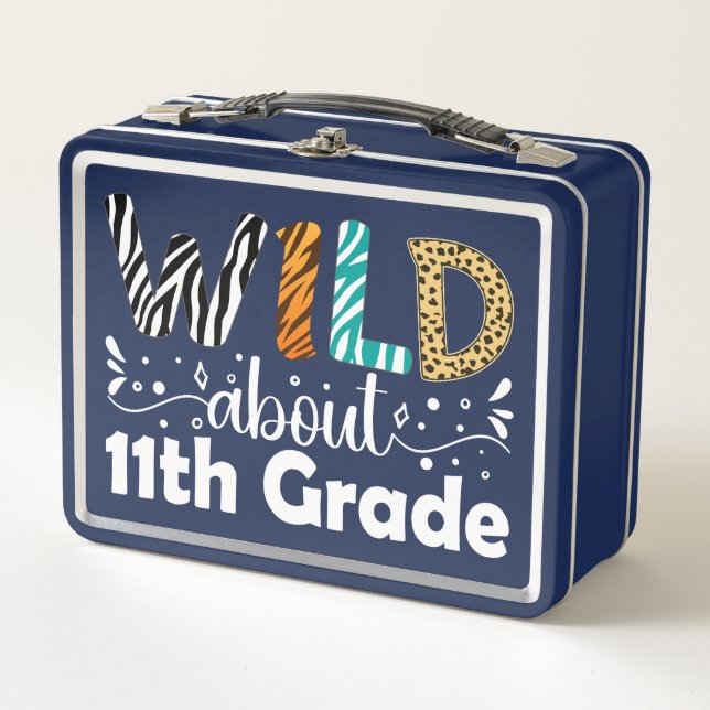 Wild über 11. Klasse Lehrer Student 11. Klasse Metall Brotdose (Vorderseite)