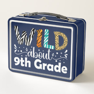 Wild über 9. Klasse zurück zur Schule Metall Brotdose