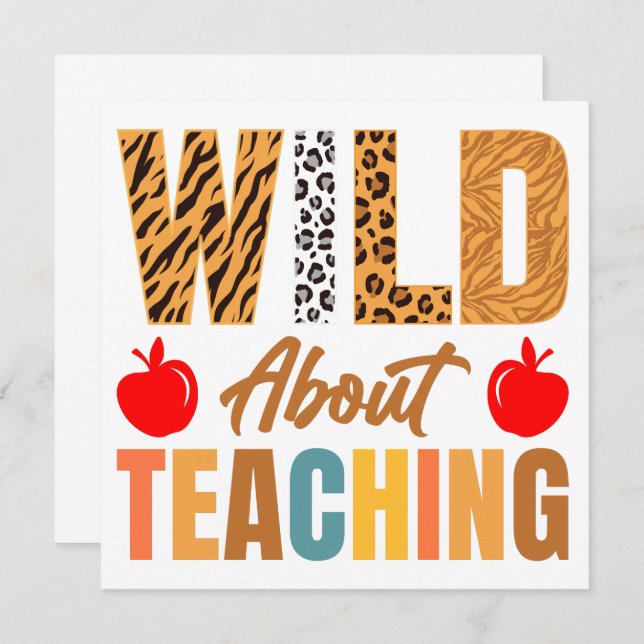 Wild über das Lehren Karte (Vorne/Hinten)