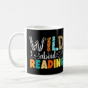 Wild über das Lesen des Funny Books Reader Bookwor Kaffeetasse